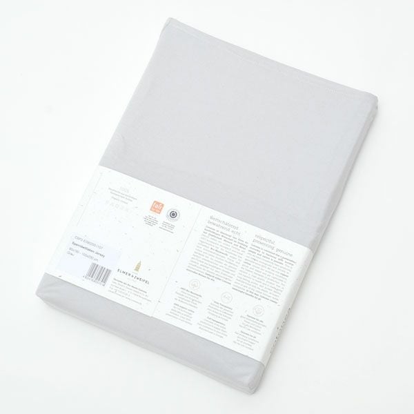オーガニックコットン Jerseyフィットシーツ Grau 100×200