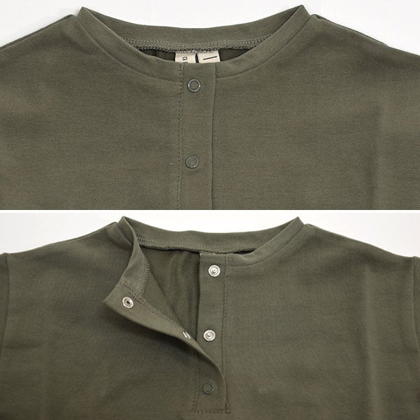 オーガニックコットン ベビー ヘンリーネックTシャツ(半袖)