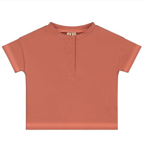 オーガニックコットン ベビー ヘンリーネックTシャツ(半袖)