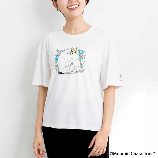 オーガニックコットン ムーミン＆ノンノTシャツ(半袖) ホワイト M