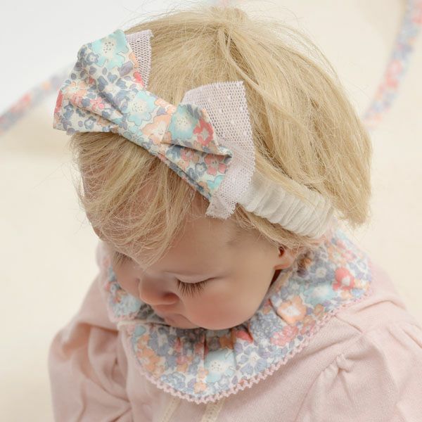 オーガニックコットン ベビーヘッドドレス リバティ
