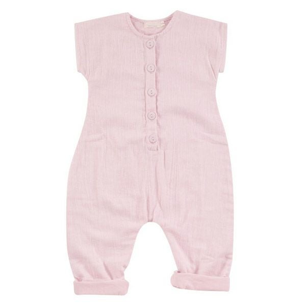 オーガニックコットン ベビーモスリンジャンプスーツ