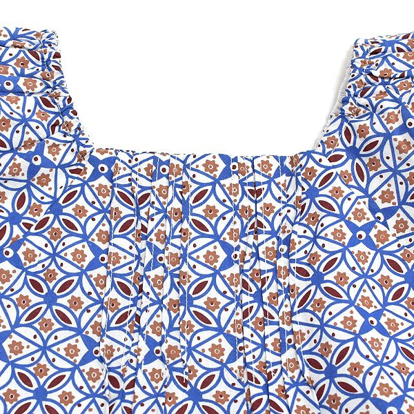 オーガニックコットン キッズスクエアネックドレス