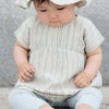 オーガニックコットン ベビーギャザードレス(半袖) stripe
