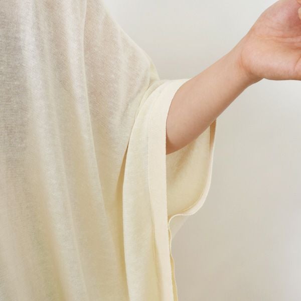 オーガニックコットン&リネン 切替ポンチョ