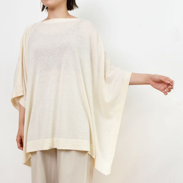 オーガニックコットン&リネン 切替ポンチョ