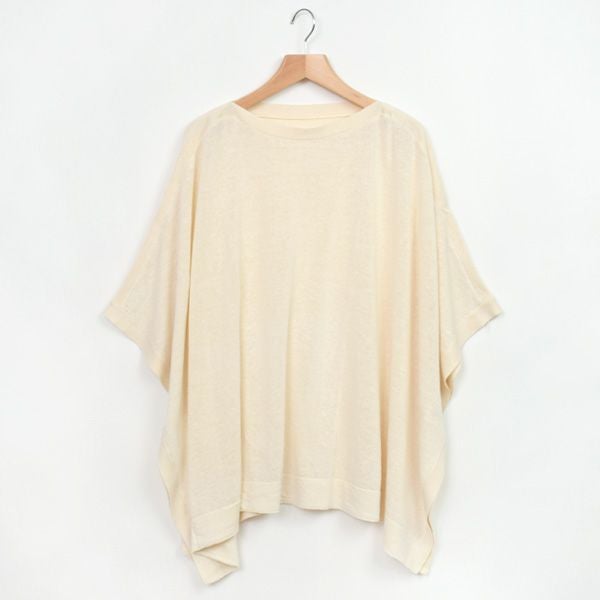 オーガニックコットン&リネン 切替ポンチョ