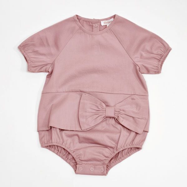 オーガニックコットン ベビー サテンロンパース(半袖) DEVINA