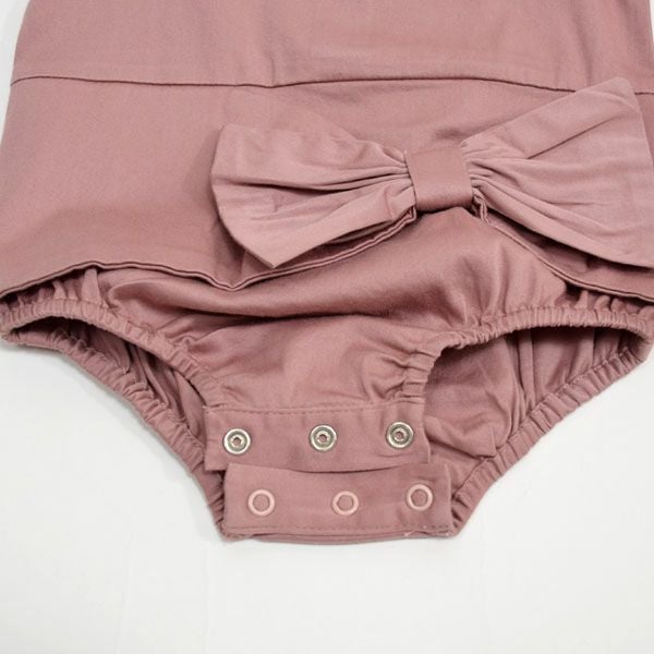 オーガニックコットン ベビー サテンロンパース(半袖) DEVINA