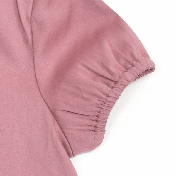 オーガニックコットン ベビー サテンロンパース(半袖) LEAH