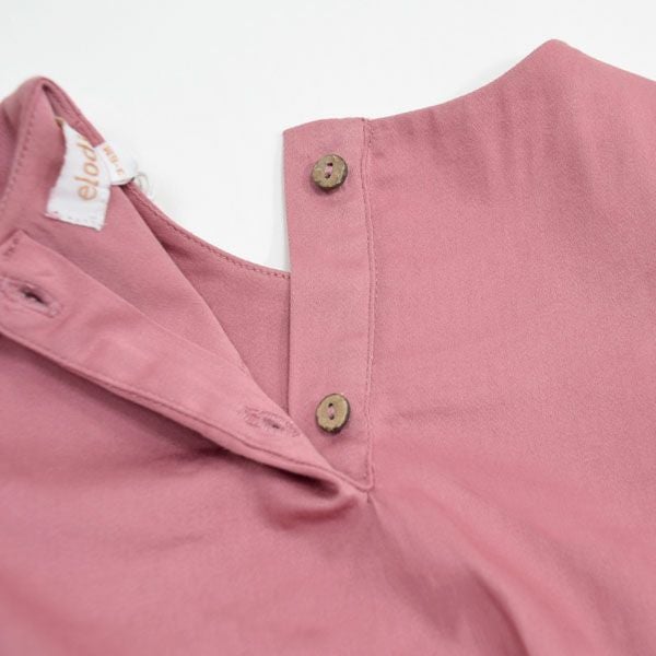 オーガニックコットン ベビー サテンロンパース(半袖) LEAH