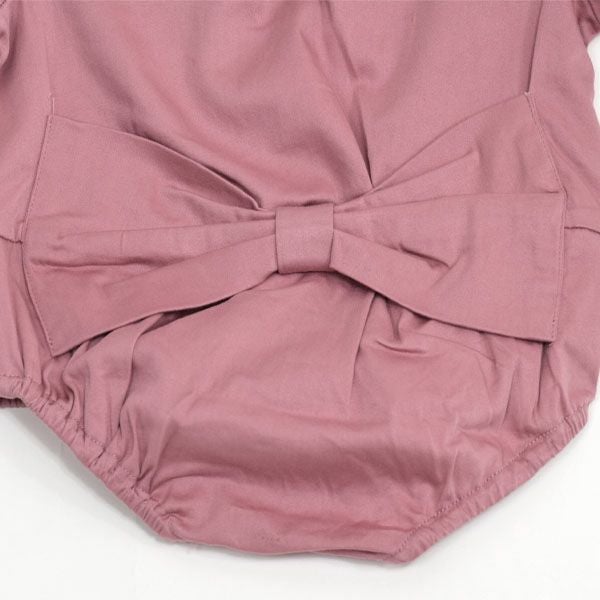 オーガニックコットン ベビー サテンロンパース(半袖) LEAH