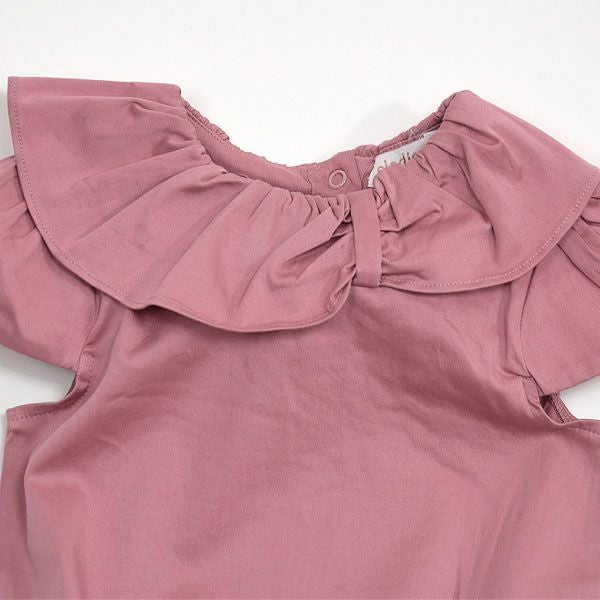 オーガニックコットン ベビー サテンロンパース(半袖) KADISHA