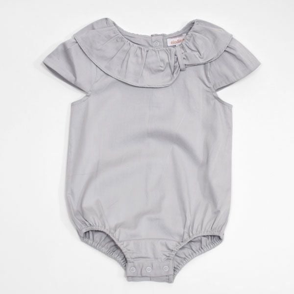 オーガニックコットン ベビー サテンロンパース(半袖) KADISHA