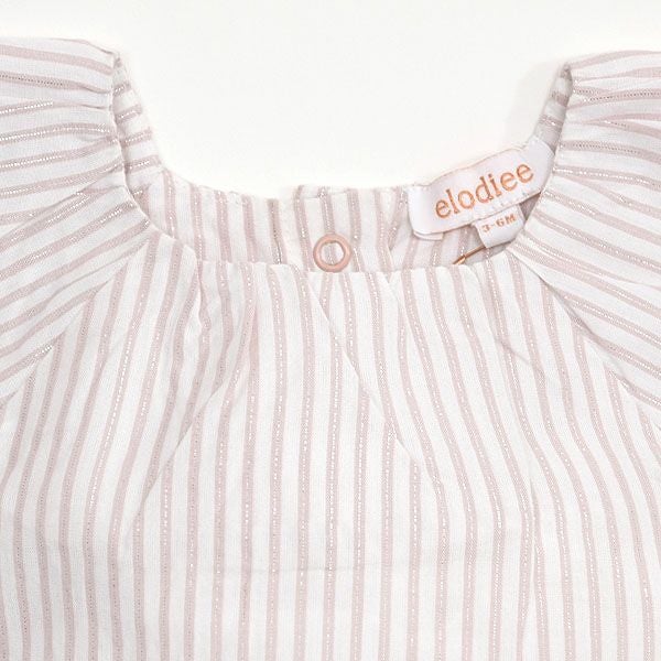 オーガニックコットン ベビー キャップスリーブロンパードレス JULIA