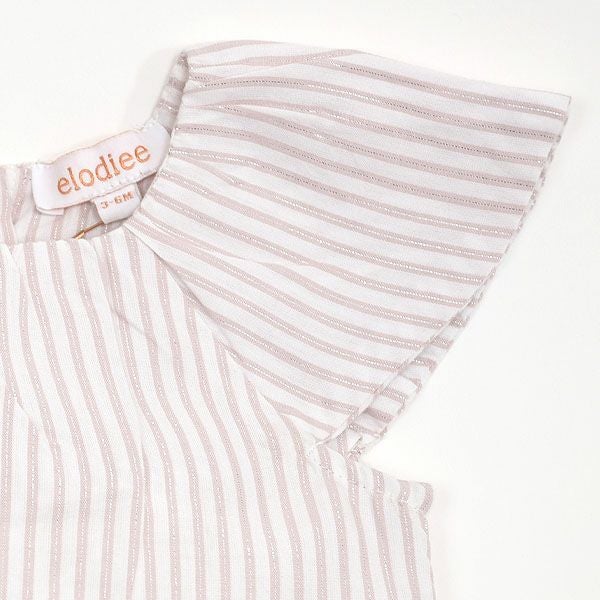 オーガニックコットン ベビー キャップスリーブロンパードレス JULIA