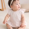 オーガニックコットン ベビー キャップスリーブロンパードレス JULIA