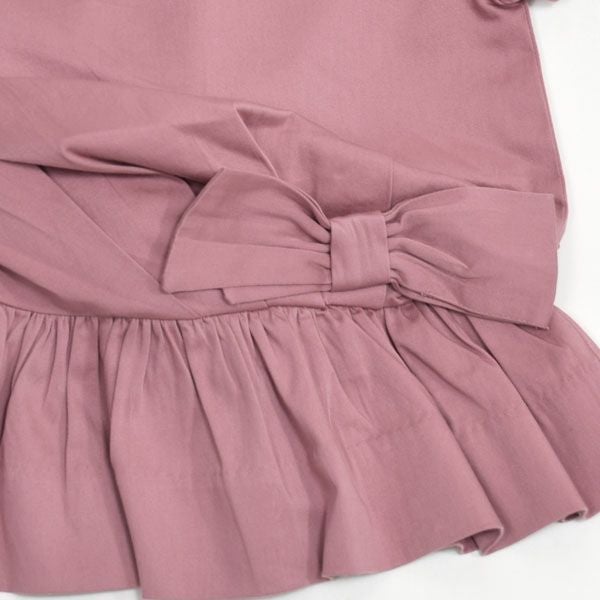 オーガニックコットン ベビー サテンドレス(半袖) LILLIE