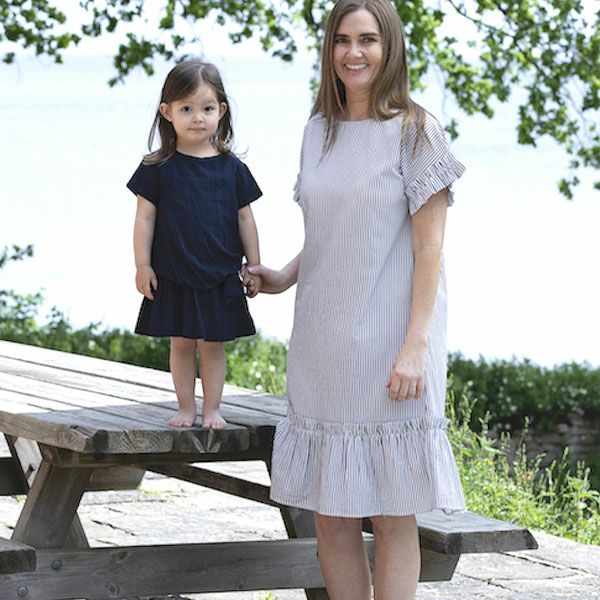 オーガニックコットン ベビー ドビー織りドレス(半袖) LILLIE