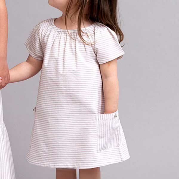 オーガニックコットン ベビー スモッグドレス(半袖)  ELLA