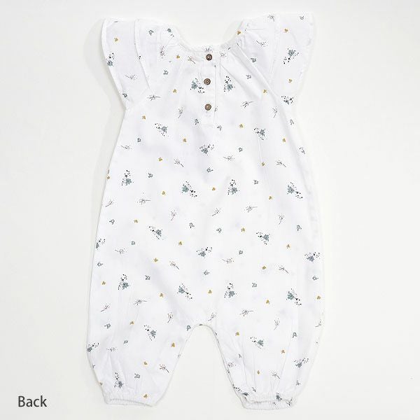 オーガニックコットン ベビー フリルスリーブジャンプスーツ SERAFINA