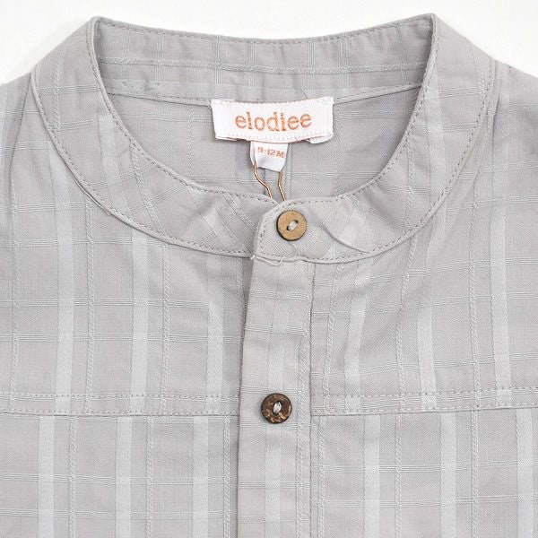 オーガニックコットン ベビー ドビー織りプレイスーツ(半袖)  ZANE