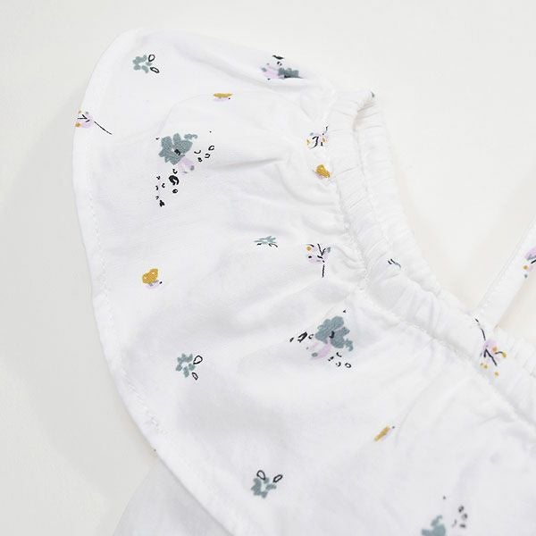 オーガニックコットン キッズ オフショルダードレス フラワー MELODY