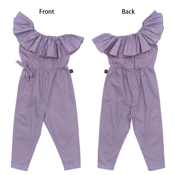 オーガニックコットン キッズオフショルダージャンプスーツ Isla