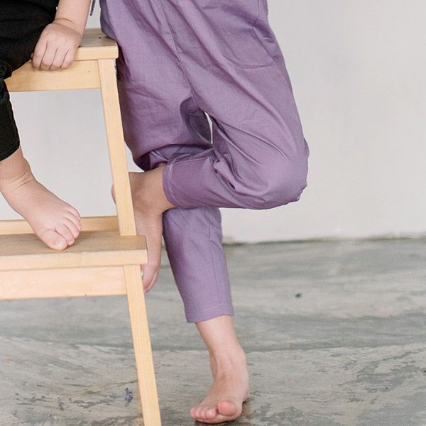 オーガニックコットン キッズオフショルダージャンプスーツ Isla