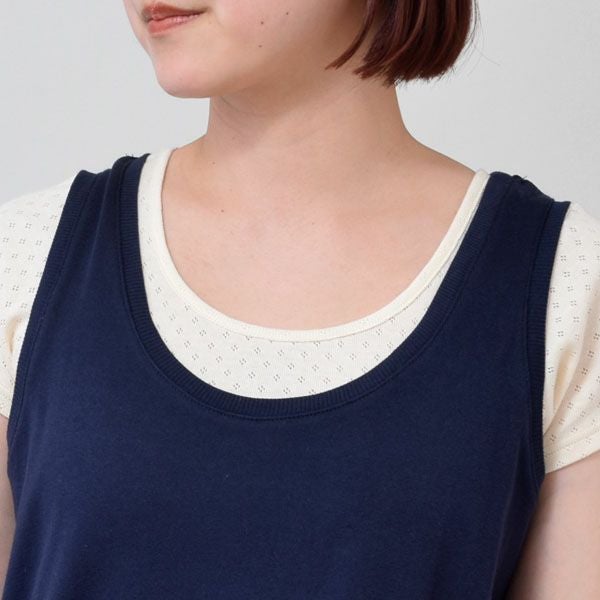 オーガニックコットン マキシ丈タンクドレス