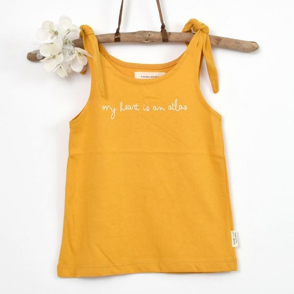 オーガニックコットン ベビータンクトップ My Heart is an Atlas