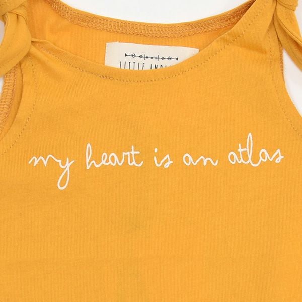 オーガニックコットン キッズタンクトップ My Heart is an Atlas