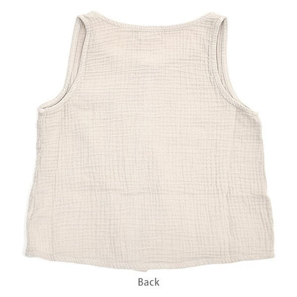 オーガニックコットン ベビーダブルガーゼノースリーブトップ