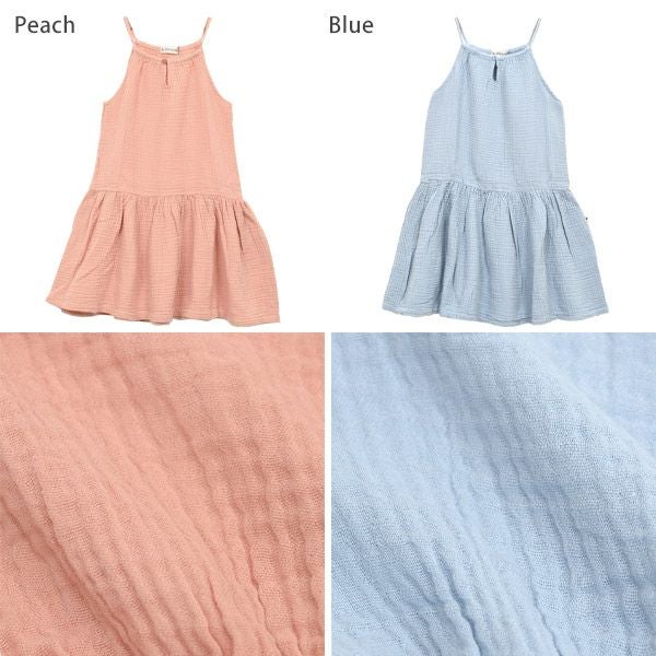 オーガニックコットン キッズダブルガーゼキャミソールドレス