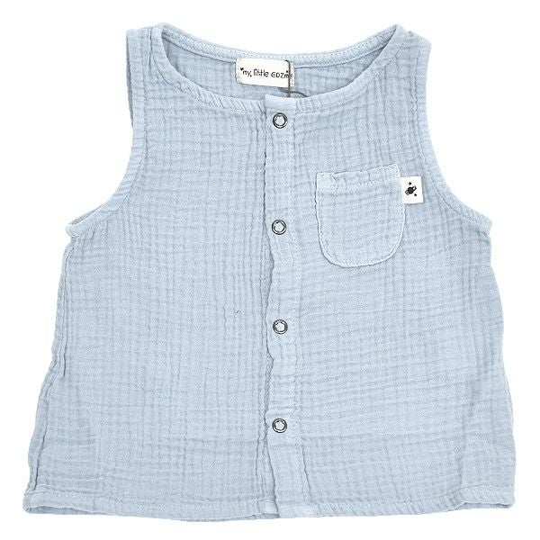 オーガニックコットン キッズダブルガーゼノースリーブトップ