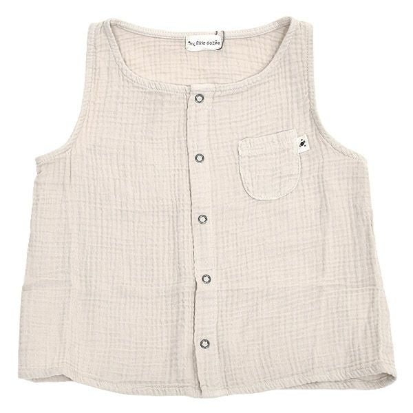 オーガニックコットン キッズダブルガーゼノースリーブトップ