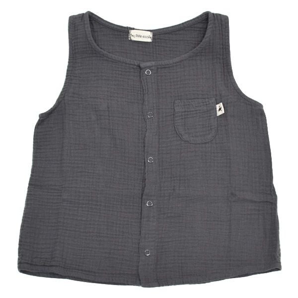 オーガニックコットン キッズダブルガーゼノースリーブトップ