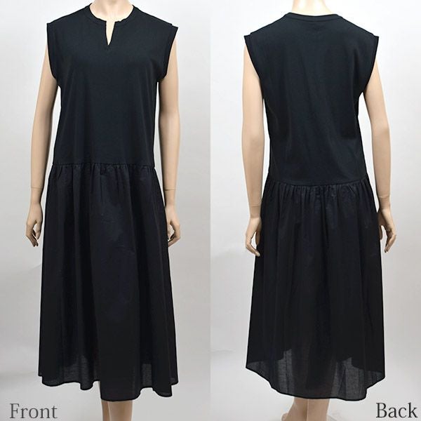 オーガニックコットン ノースリーブコンビドレス