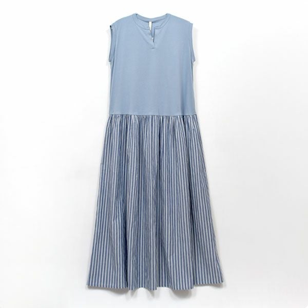 オーガニックコットン ノースリーブコンビドレス