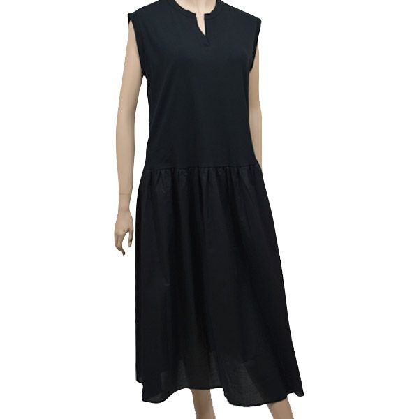 オーガニックコットン ノースリーブコンビドレス