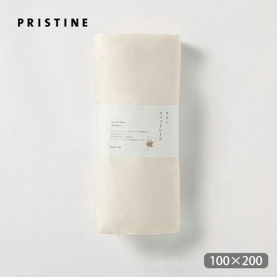 オーガニックコットン サテンボックスシーツナチュラル100×200