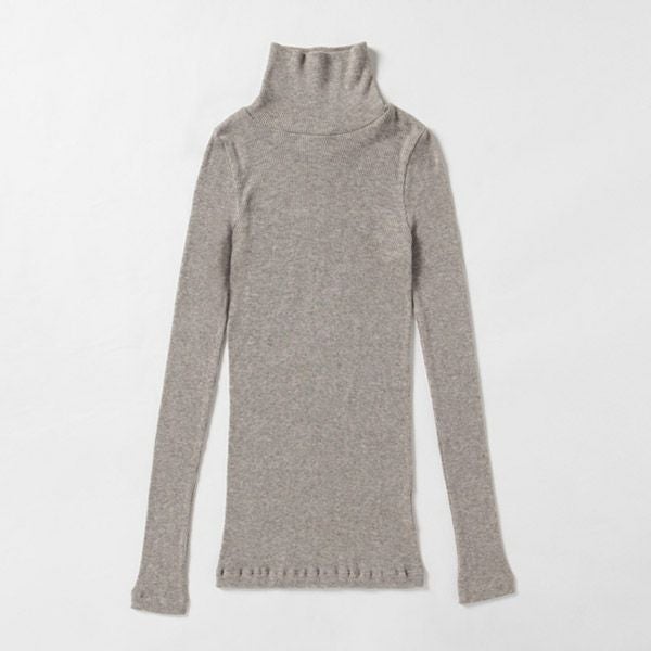 オーガニックコットン＆ヤク チューブテレコタートル(長袖)グレー M