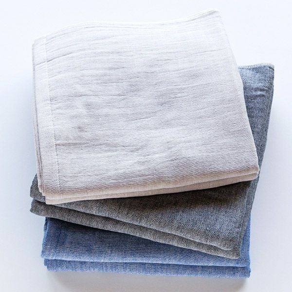 オーガニックコットン トラッド シャンブレーバスタオル