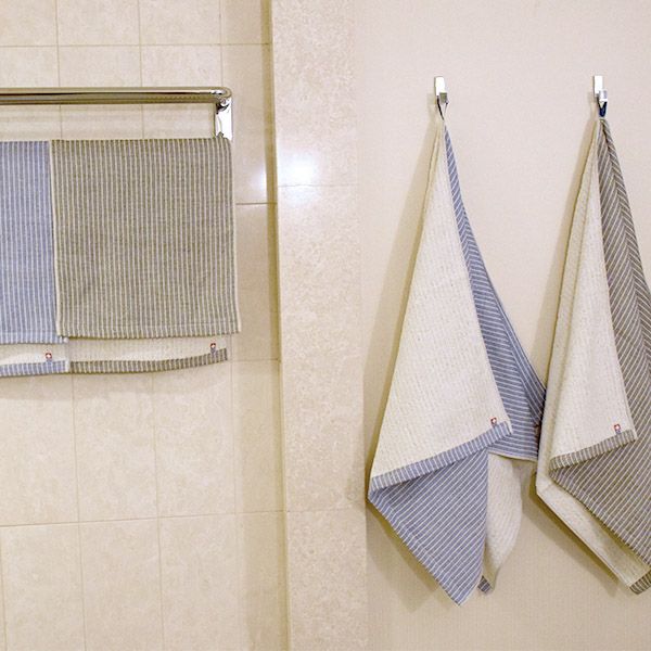 オーガニックコットン トラッド ストライプバスタオル