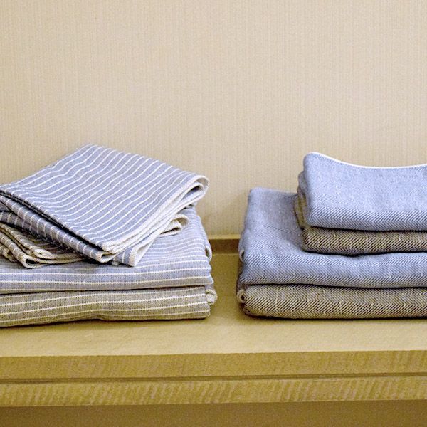 オーガニックコットン トラッド ストライプフェイスタオル