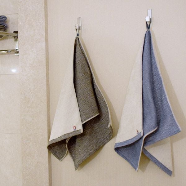オーガニックコットン トラッド ヘリンボーンバスタオル