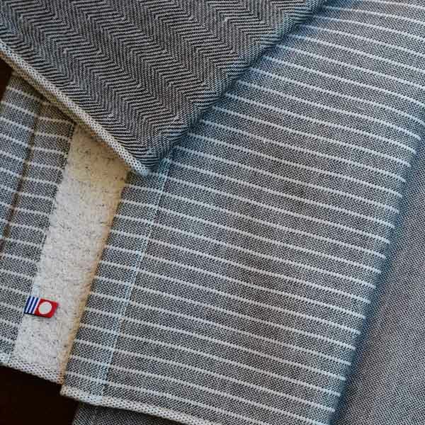 オーガニックコットン トラッド ヘリンボーンフェイスタオル