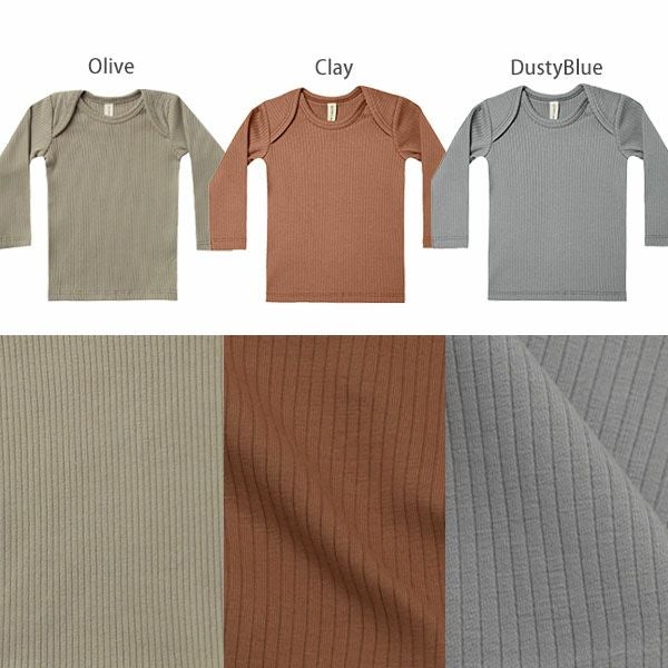 オーガニックコットン ベビーリブTシャツ（長袖）