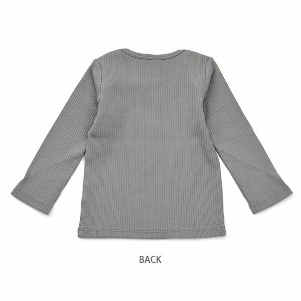 オーガニックコットン ベビーリブTシャツ（長袖）