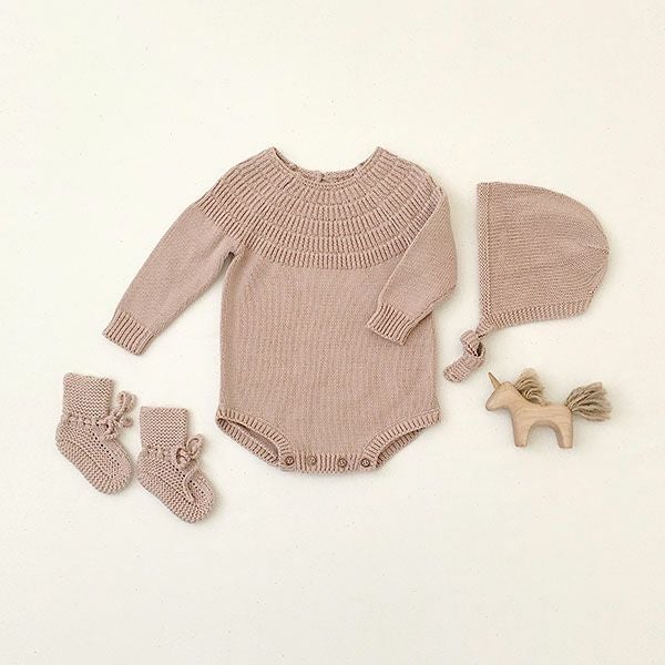 【SALE／20%OFF】オーガニックコットン ベビーニットブーティ